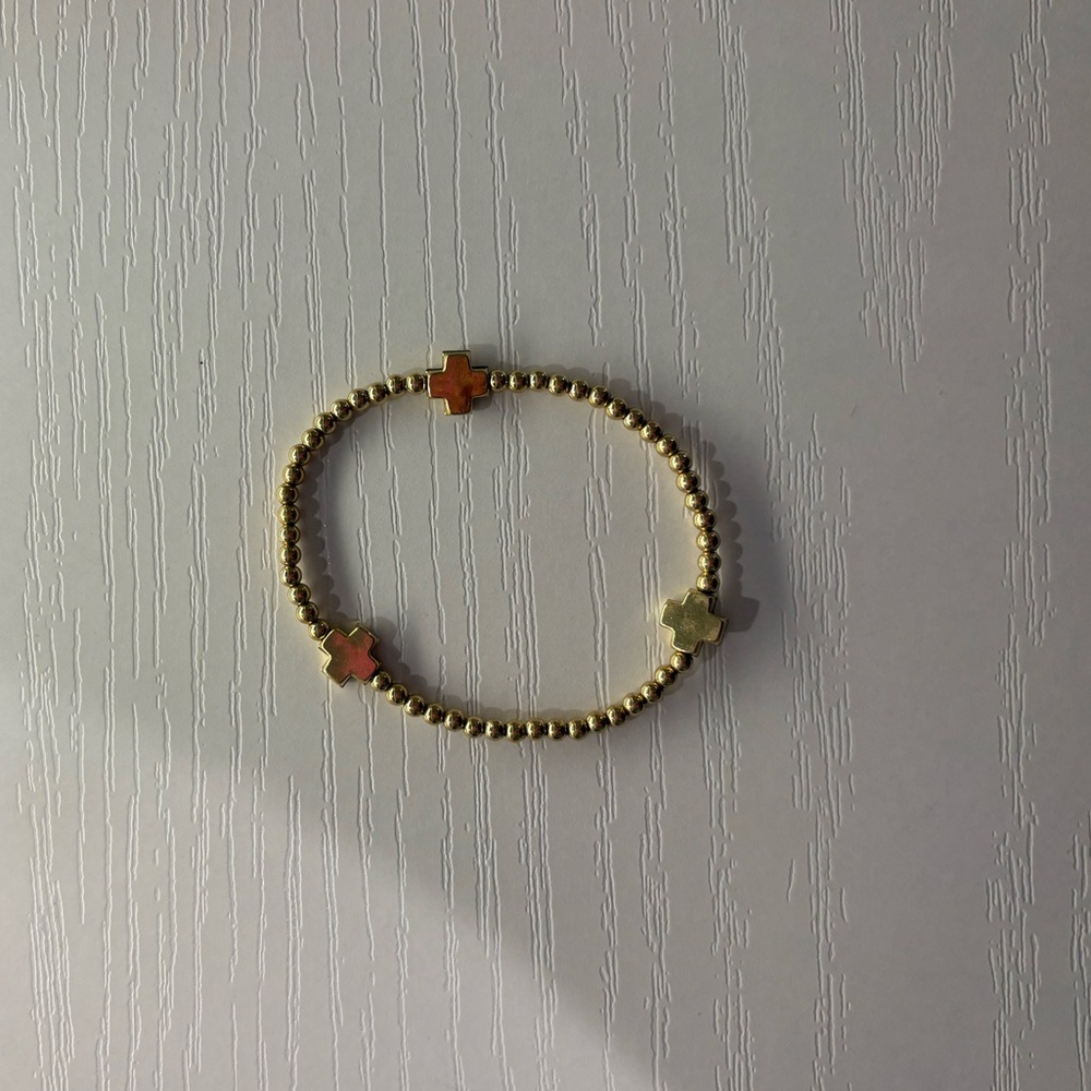 Enewton signature cross gold pattern 3mm bracelet